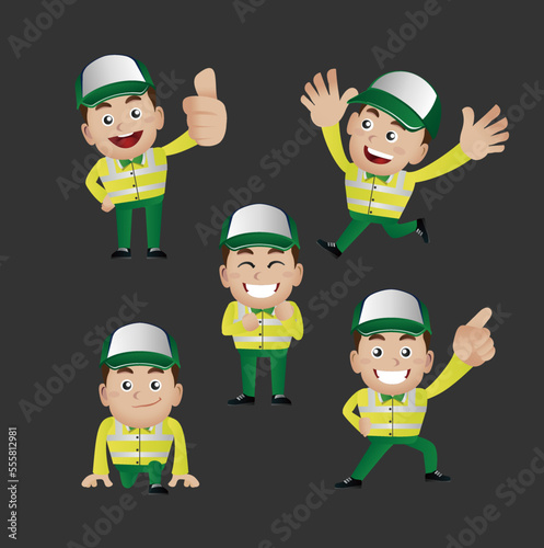 people set. Professional set. street cleaner