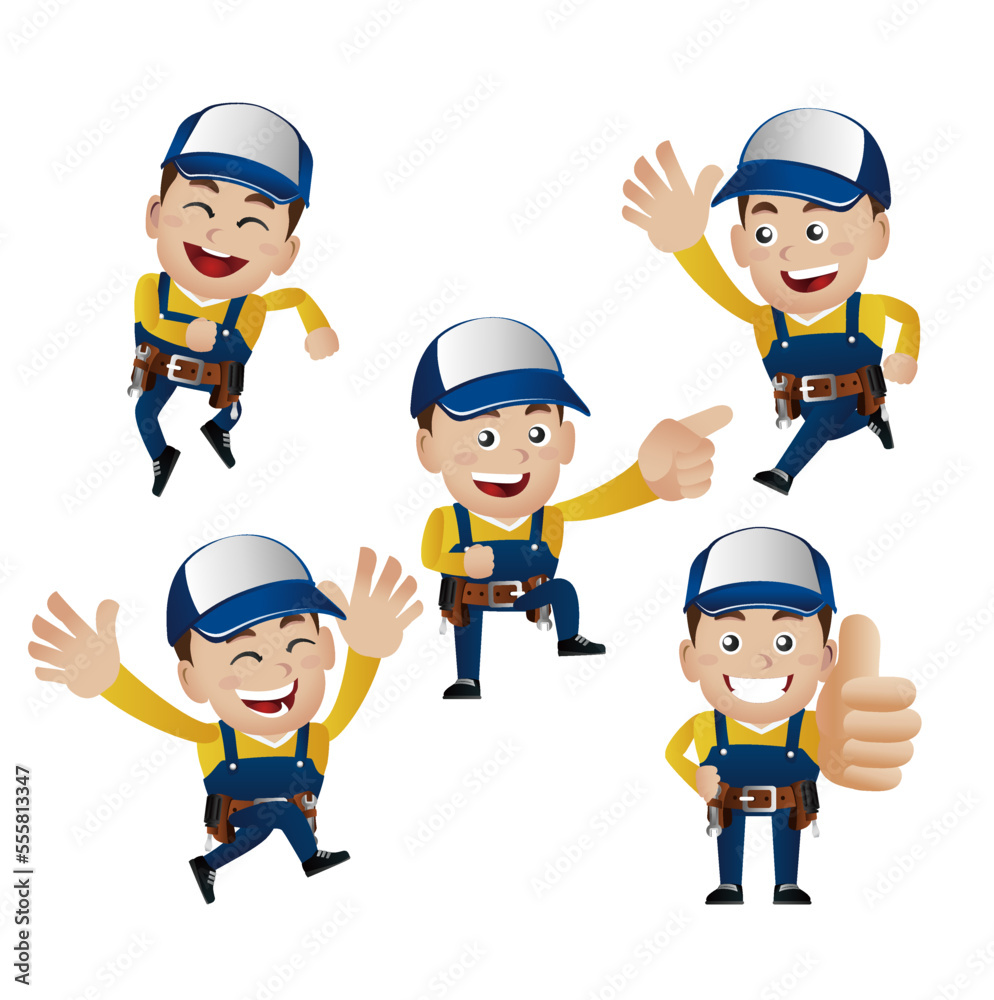 People Set - Profession - Worker. builder People Set - Profession - Worker. builder