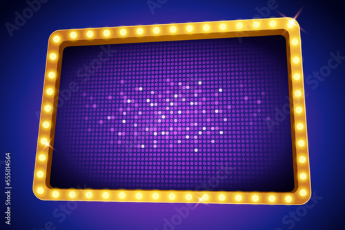 3D Gold frame LED screen element