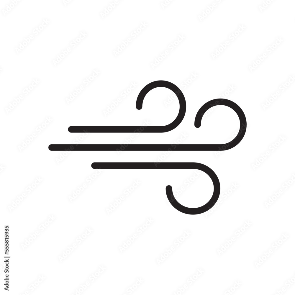 Wind icon vector logo design template illustration Wind icon vector logo design template illustration
