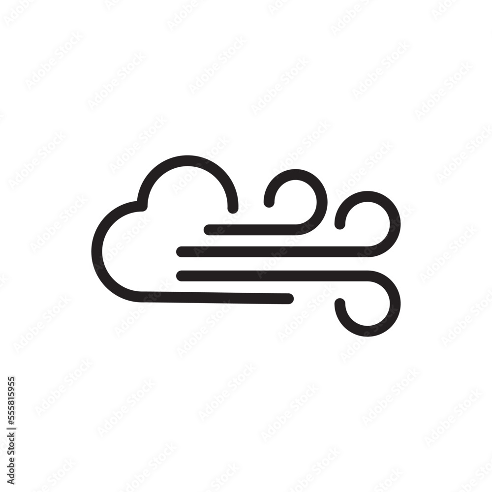 Wind icon vector logo design template illustration Wind icon vector logo design template illustration