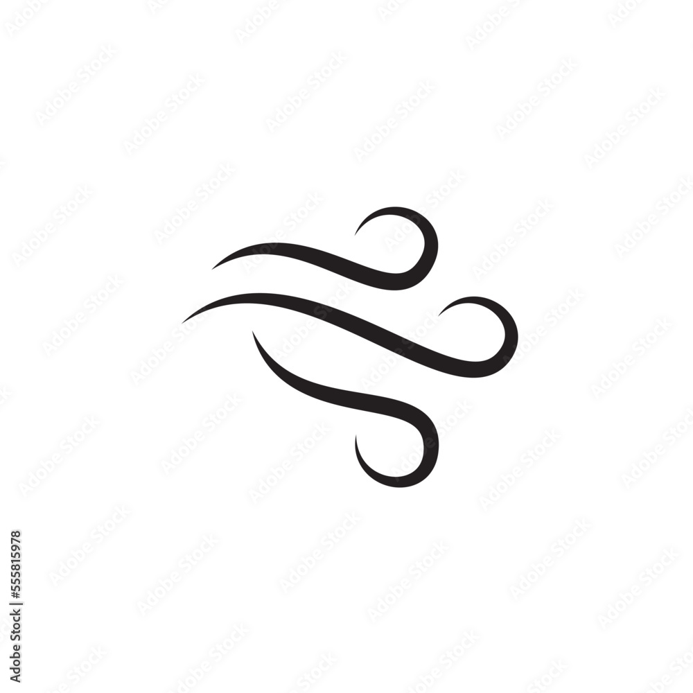 Wind icon vector logo design template illustration Wind icon vector logo design template illustration