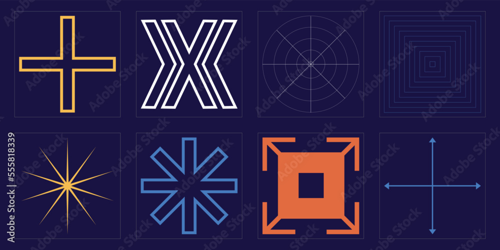 Collection of Y2K elements. Extraordinary Graphic Assets. For modern T-shirts designed. Isolated on black background. Vector illustration Collection of Y2K elements. Extraordinary Graphic Assets. For modern T-shirts designed. Isolated on black background. Vector illustration
