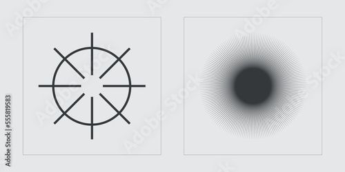 Brutalism shapes. Rave psychedelic retro futuristic set. Flat minimalist icons. Retro Futurist. Vector illustration