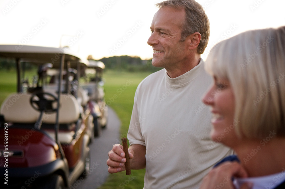 Couple on Golf Course, Burlington, Ontario, Canada Couple on Golf Course, Burlington, Ontario, Canada