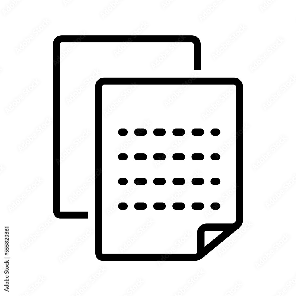 Black line icon for Documents Black line icon for Documents