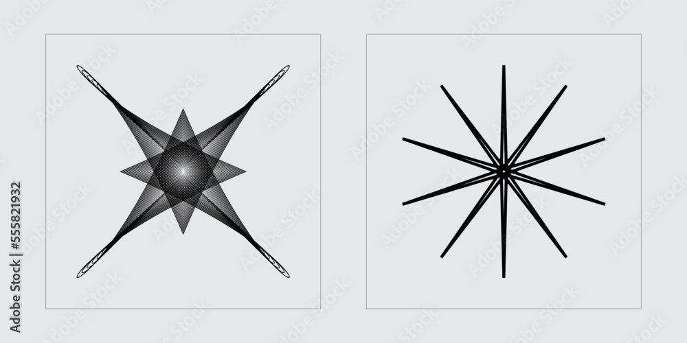 Collection of Y2K elements. Retro futuristic graphic ornaments. Modern abstract forms. Futuristic. Vector illustration Collection of Y2K elements. Retro futuristic graphic ornaments. Modern abstract forms. Futuristic. Vector illustration