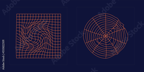 Vector set of Y2K. Trendy geometric postmodern figures. Objects in y2k style. Stars, starburst . Vector illustration