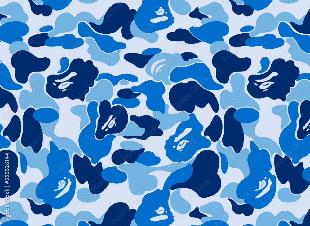 Seamless Bathing Ape Camouflage Vector Repeat Pattern Stock Vector | Adobe  Stock