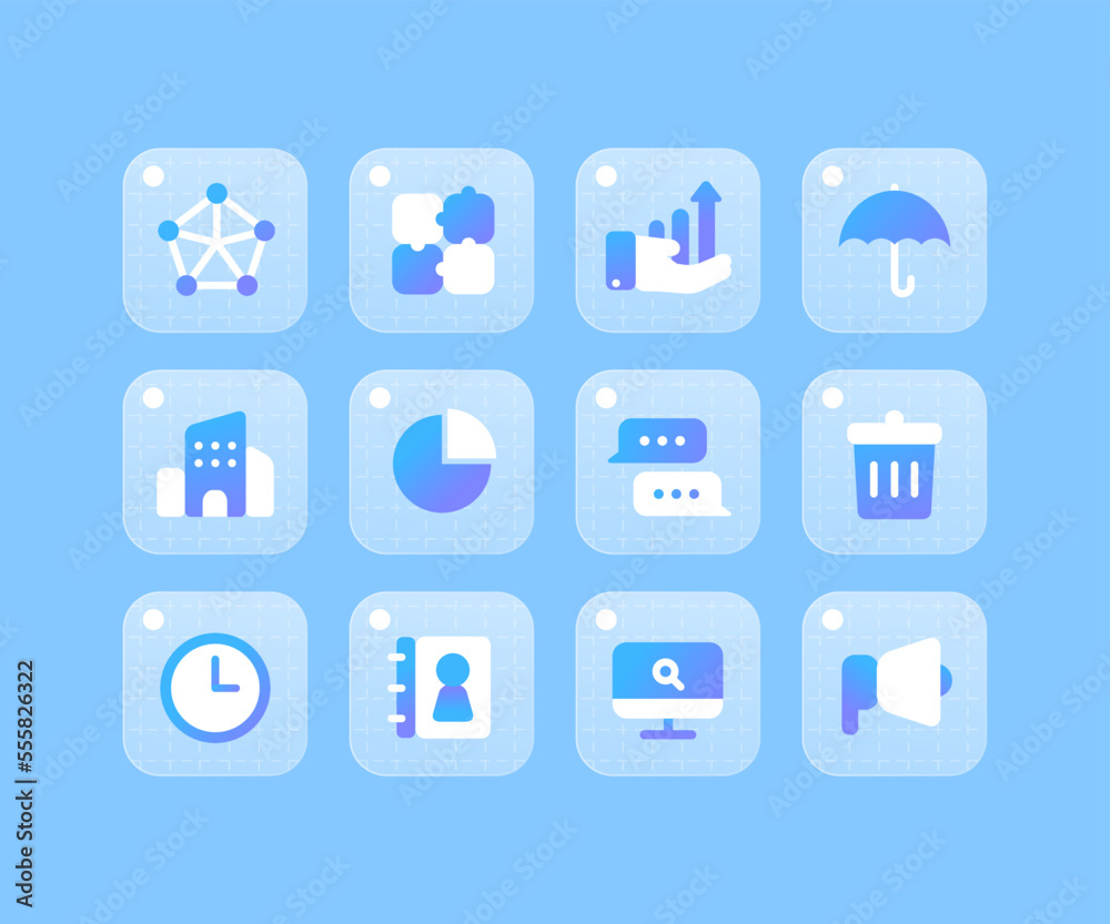 Blue gradation icon business
Blue gradation icon business