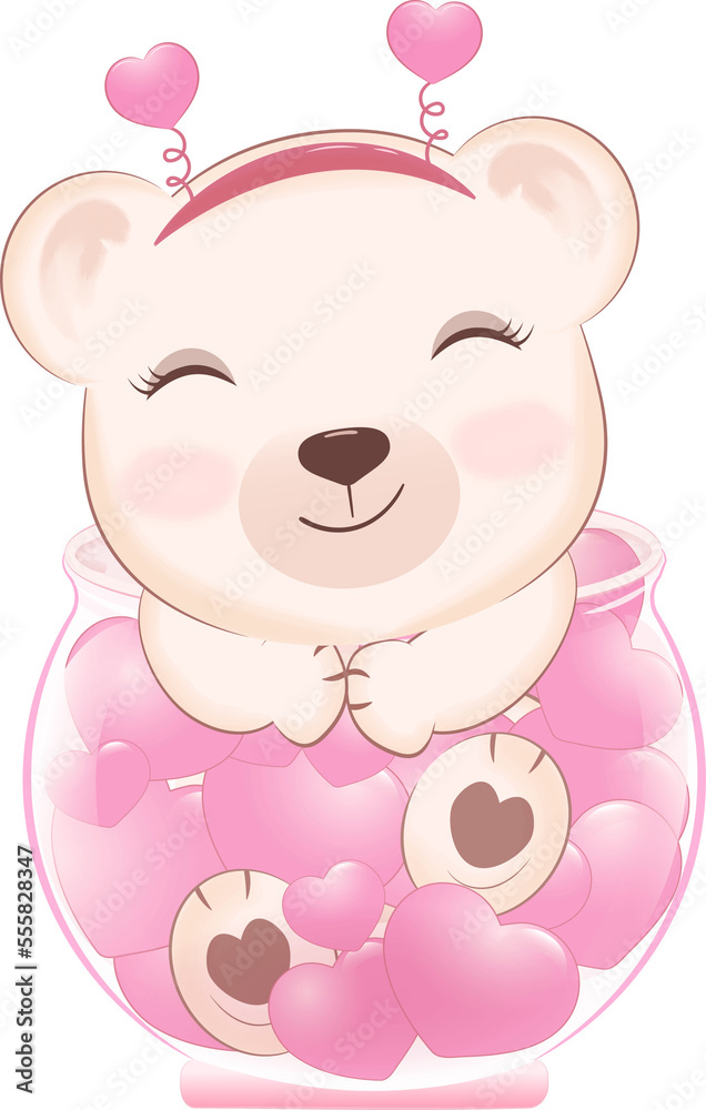 Cute Bear valentine's day Cute Bear valentine's day