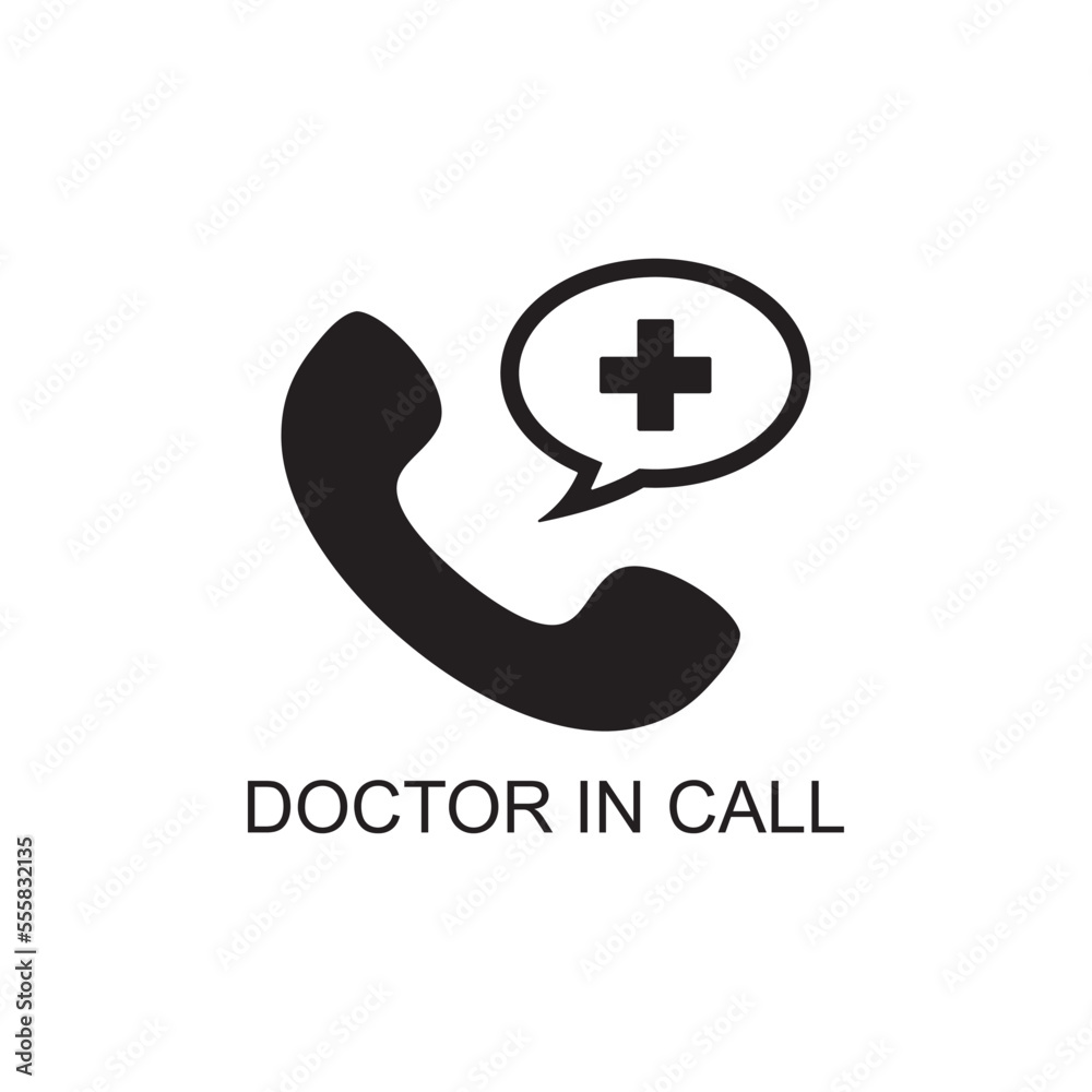 Obraz premium doctor in call icon , medical icon