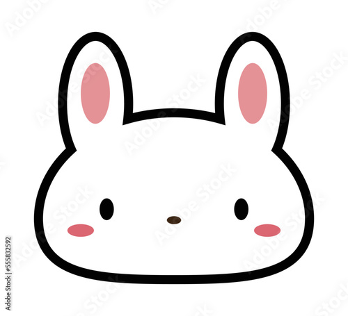 餅のようなうさぎの顔のアイコン