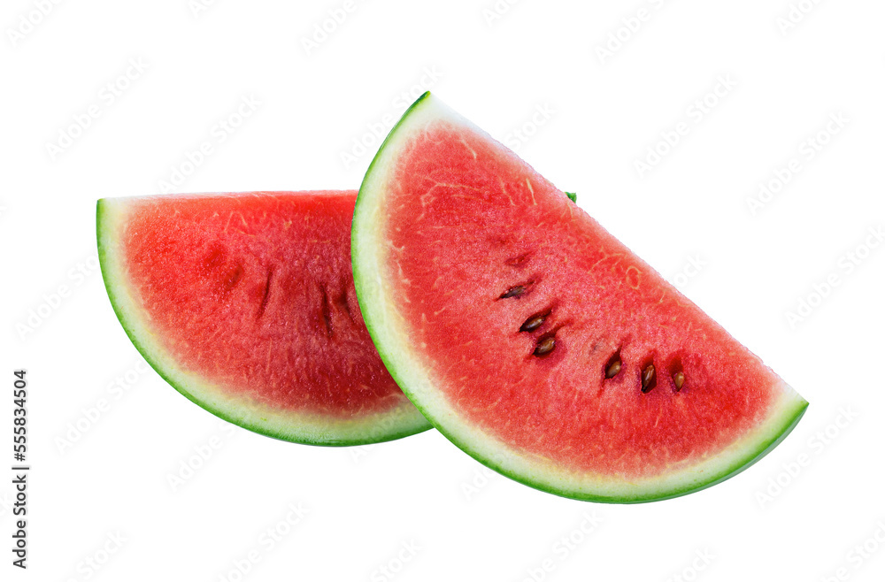 Sliced of watermelon isolated on transparent png