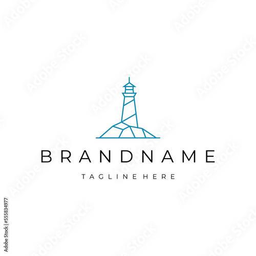 Lighthouse logo icon design template