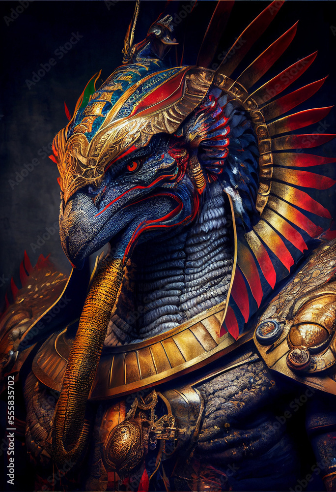 Pharaoh Egyptian God of Horus Stock Illustration | Adobe Stock