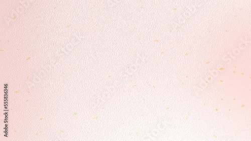 金箔を散りばめた、ピンク色の和風の背景素材。3Dレンダリング画像。