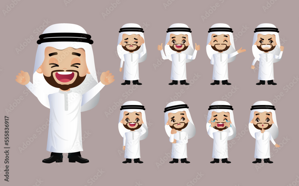Cute Set - Set of business people with different emotion Cute Set - Set of business people with different emotion