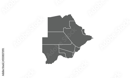 Botswana map isolated on white background.for annual infographics report website layout