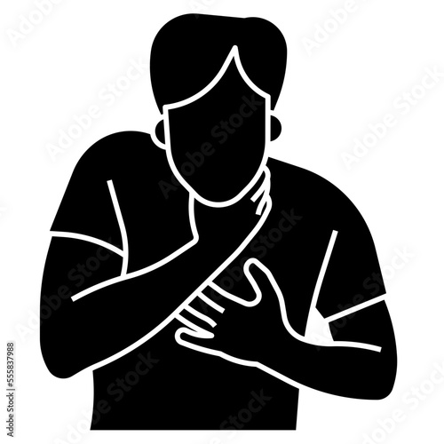 choking glyph icon