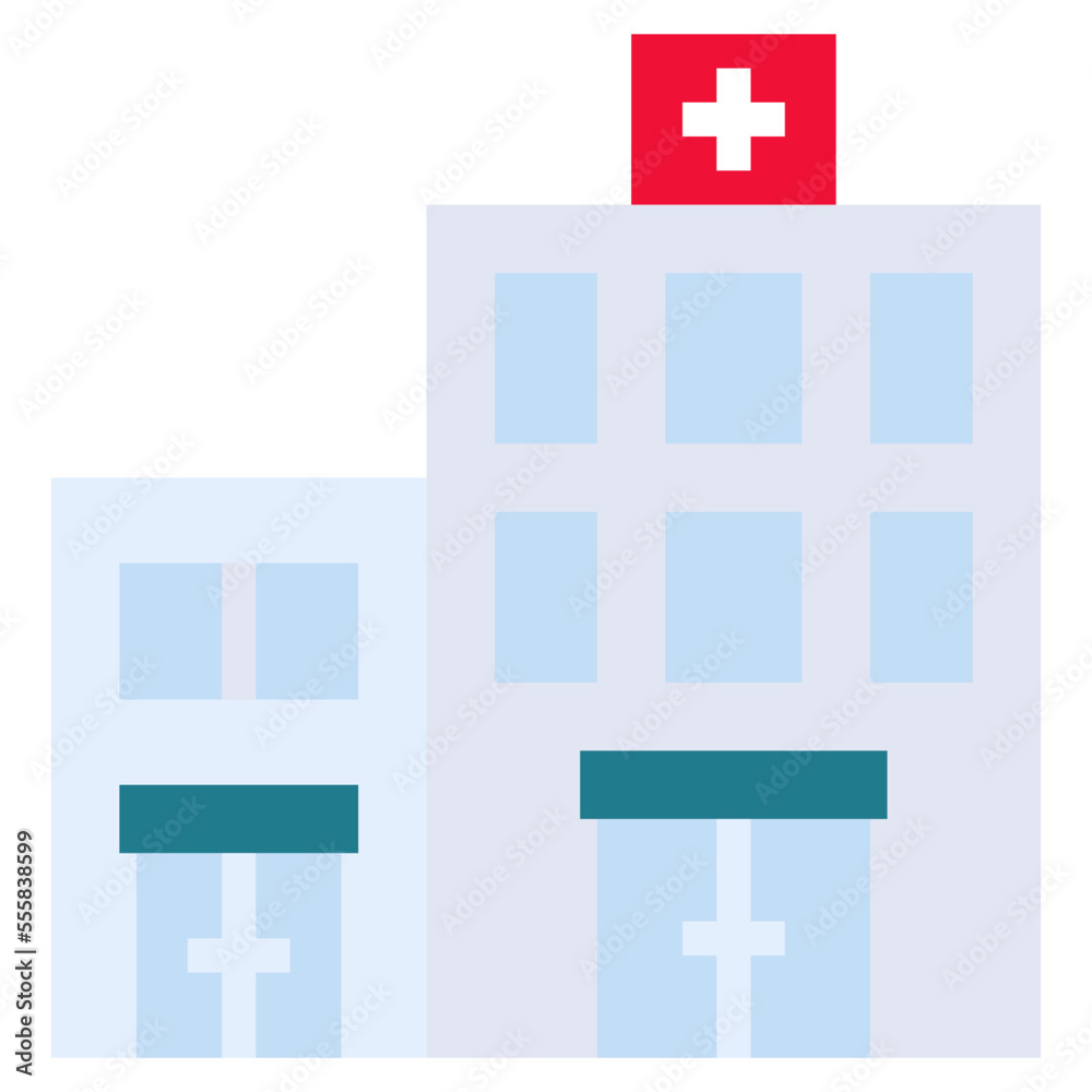 Obraz premium HOSPITAL flat icon