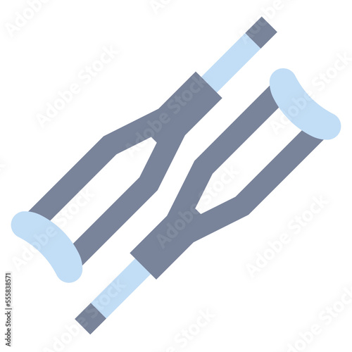 Crutch flat icon