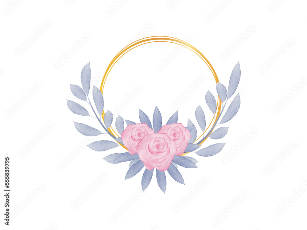 Obraz premium Watercolor floral frame