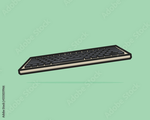 vector black pc keyboard, keyboard is very useful tool for personal computer, it is necessary to write words