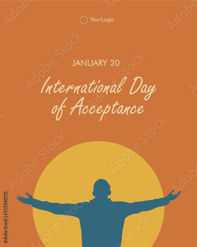 international day of acceptance social media post design