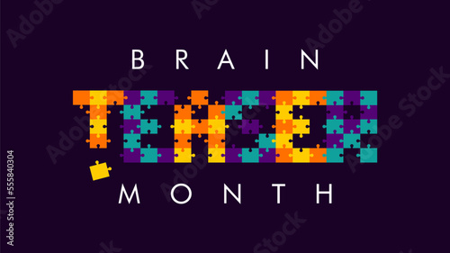 brain teaser month poster template