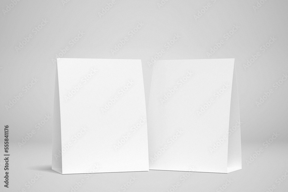 Minimalist paper table tent mockup Minimalist paper table tent mockup