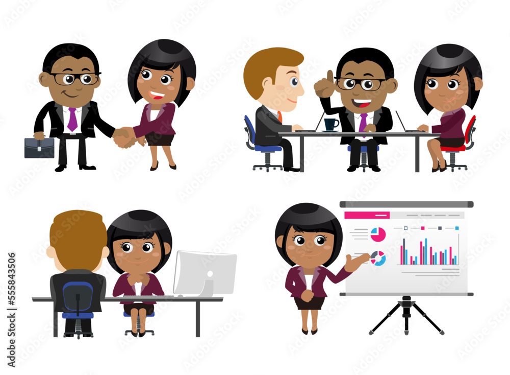 Business people in cooperation and partnership concept Business people in cooperation and partnership concept