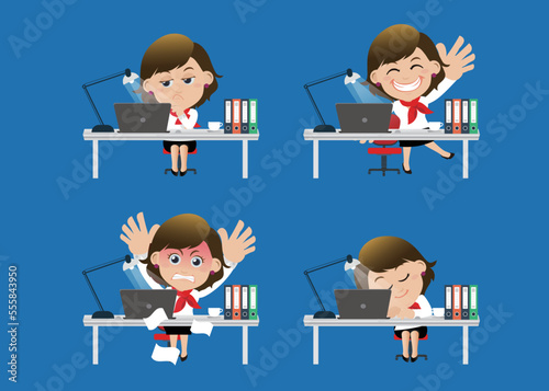 Business people sitting in front of his table 