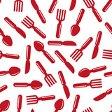 Seamless spoon and cutlery patterns for backgrounds, packaging, textures, fabric patterns, wallpapers, wall decorations for restaurants, cafes and other places to eat 