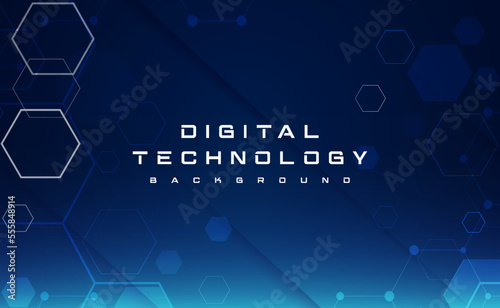 Digital technology banner blue green background concept, cyber technology light effect, abstract tech, innovation future data, internet network, Ai big data, lines dots connection, illustration vector