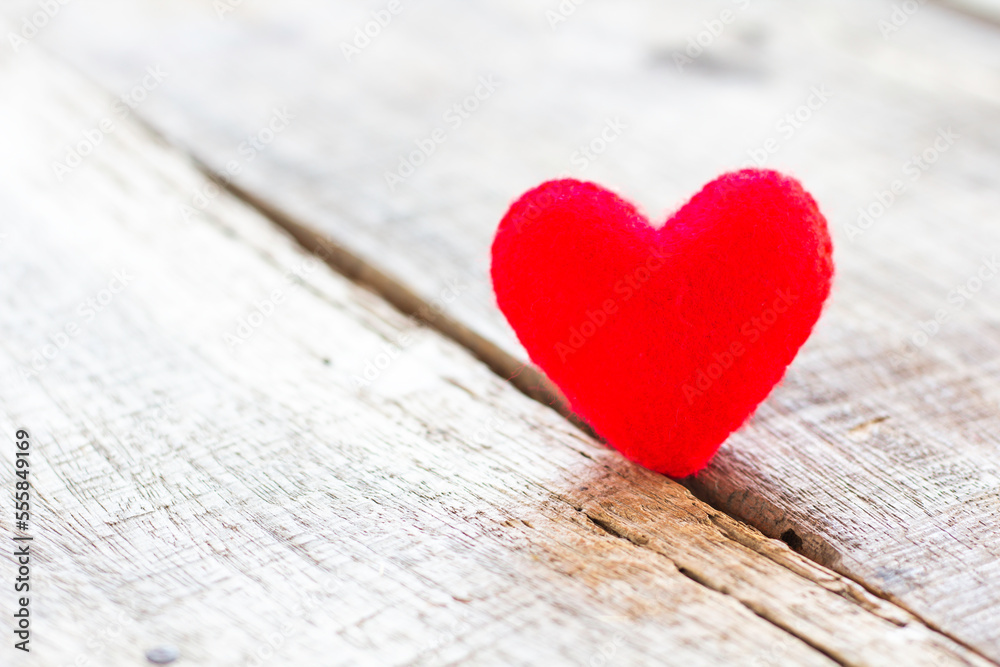 Valentine day hearts on wood background. concept day of love Valentine day hearts on wood background. concept day of love