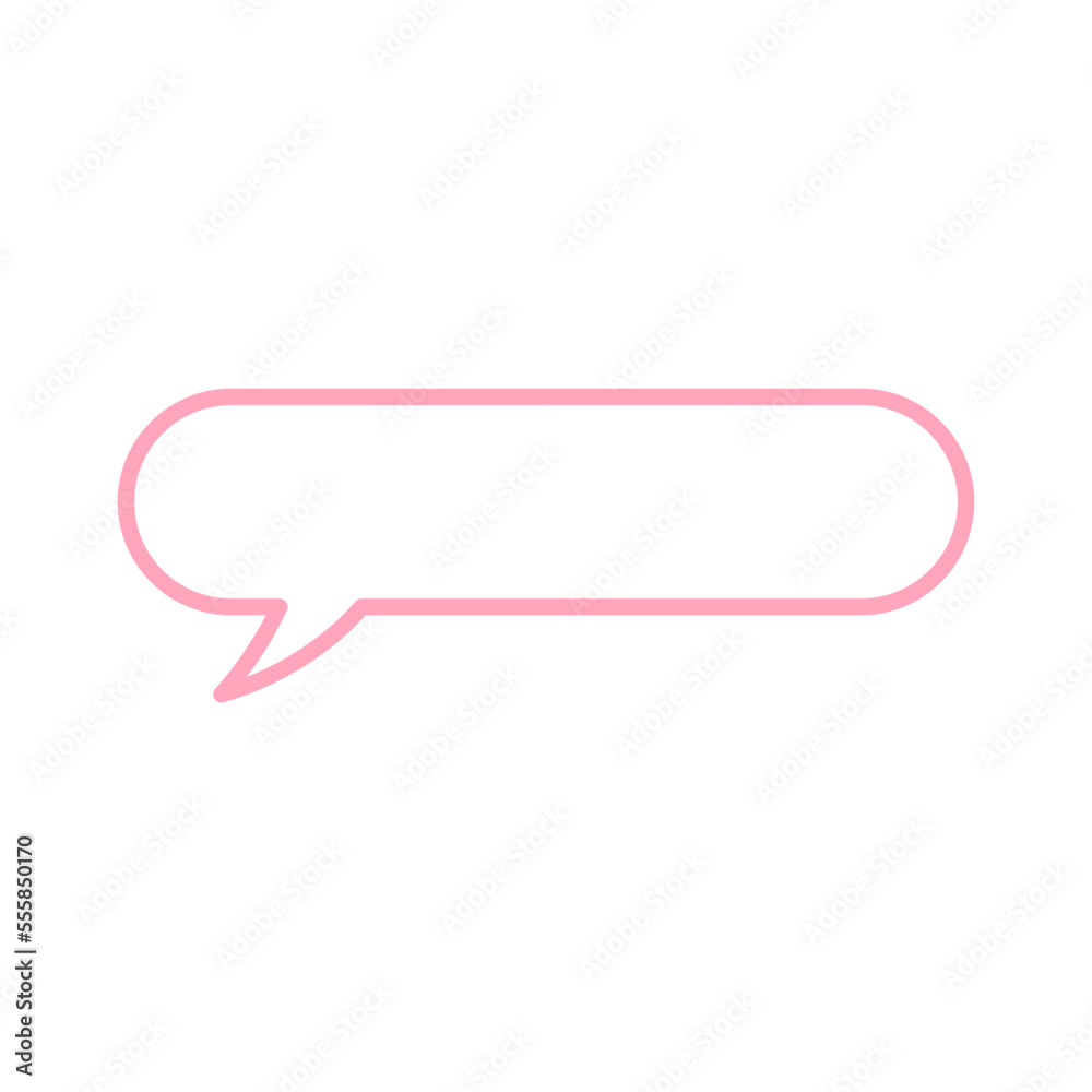 Pastel horizontal rectangle speech bubble outline stroke Pastel horizontal rectangle speech bubble outline stroke