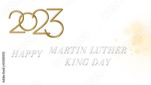 Martin Luther King Day with stars 2023 with transparent image