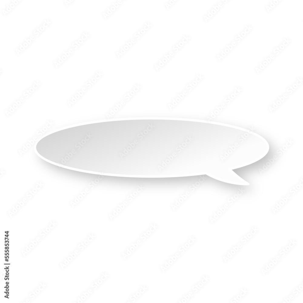 White ellipse speech bubble with soft shadow White ellipse speech bubble with soft shadow
