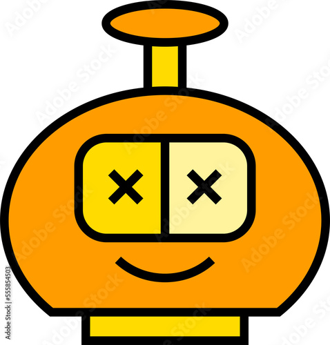 funny robot head avatar