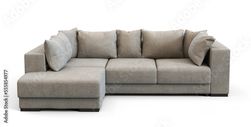 sofa render isolated PNG on transparent background advertising photo