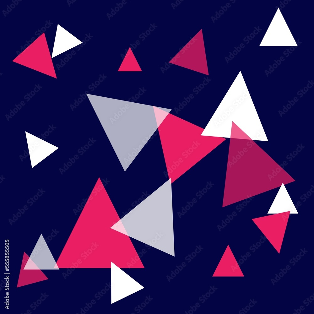 triangle with two colors is on blue backgriund. This is suitable for cover templates