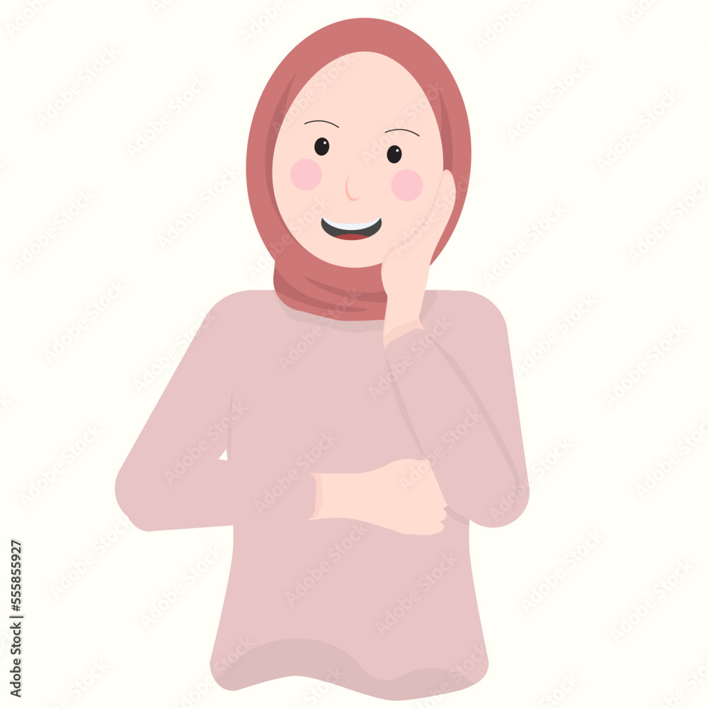 Young girl in a cartoon style experiences different emotions and poses. Set of emotions and poses Young girl in a cartoon style experiences different emotions and poses. Set of emotions and poses