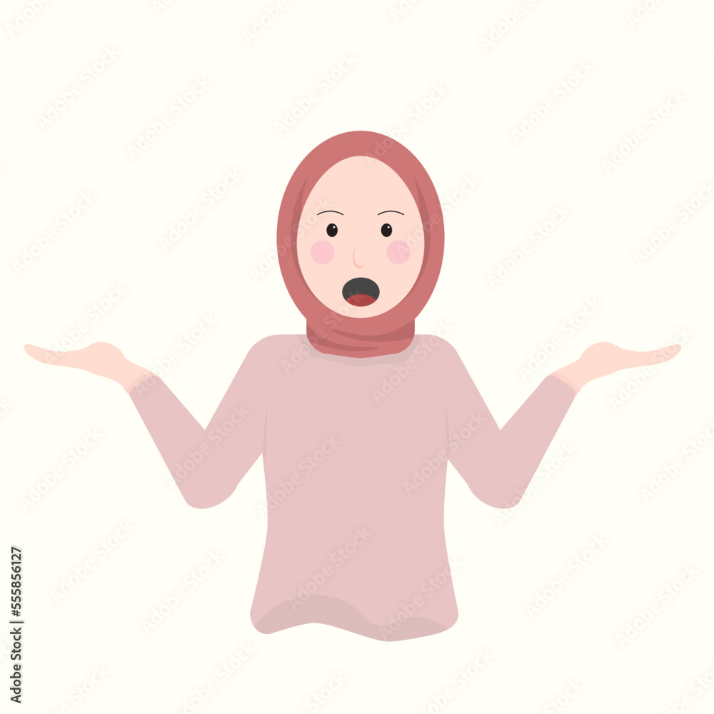 Young girl in a cartoon style experiences different emotions and poses. Set of emotions and poses Young girl in a cartoon style experiences different emotions and poses. Set of emotions and poses