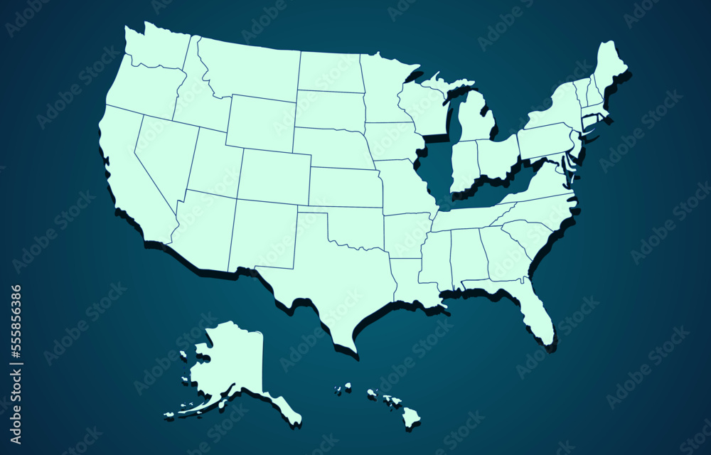United States of America map vector,USA MAP