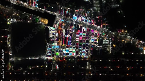 Aerial view of the Third largest Muslims congregation in Barisal, Bangladesh. photo