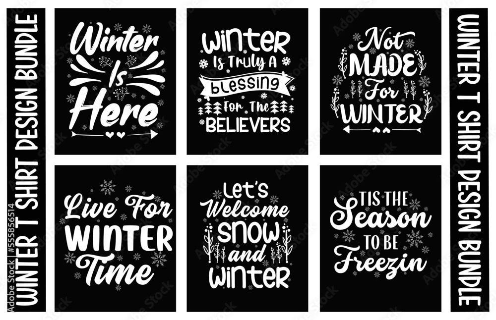 PrintWinter T shirt Design Bundle.