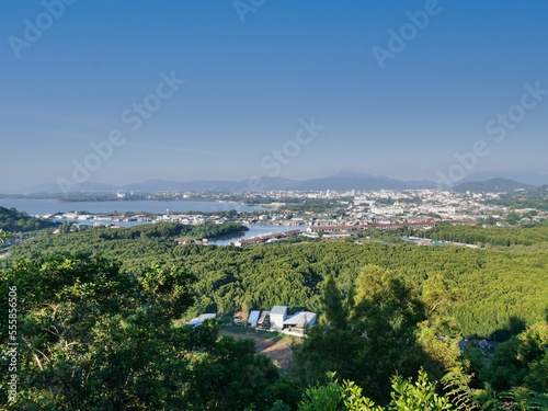 Landscape scenery overlooking Koh Sirey and Phuket town, Thailand. photo