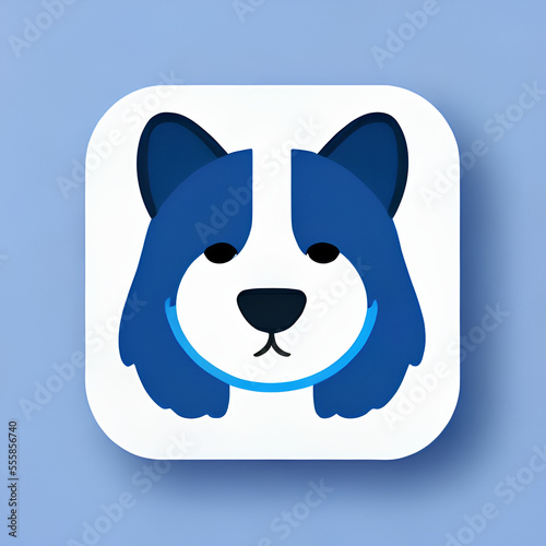icon cute little dog, Generative AI technology