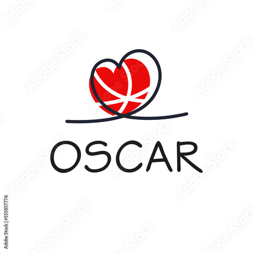 Creative (Oscar) name, Vector illustration.